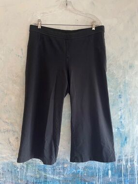 🌸Talbots Wide-Leg Cropped Mid-rise Pull-On Lounge Stretchy Pants Size L (Petite)